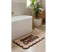 Mooky Mats Sweet Cheeks Scalloped Bath Mat in Chocolate Mooky Mats Chocolate Bath Mat
