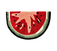 Mooky Mats Watermelon Slice Semi Circle Bath Mat in Red Mooky Mats Red