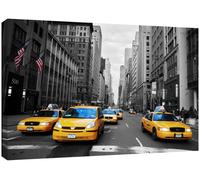 MOOL 32 x 22-inch New York City Yellow Taxi Canvas Wall Art Print, Multi-Colour
