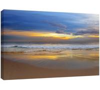 MOOL 32 x 22-inch Sunrise Beach Canvas Wall Art Print, Orange