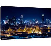MOOL "Chao Praya River Bangkok Thailand" Canvas Wall Art Print, Blue, Large, 32 x 22-Inch