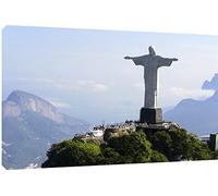 MOOL "Cristo Redentor Rio de Janeiro Canvas Wall Art Print, Blue, Large, 32 x 22-Inch