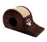 Mool Deluxe Cat Activity Centre and Scratching Tree/Post Board with Hidey-Hole, 54 cm, Brown
