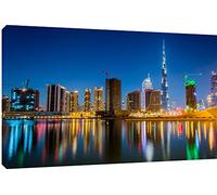 MOOL "Dubai Skyline" Canvas Wall Art Print, Multi-Colour, Large, 32 x 22-Inch