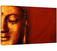 MOOL Large 32 x 22-inch Buddha Canvas Wall Art Print Hand Stretched on a Wooden Frame with Giclee Waterproof Varnish Finish Ready to Hang