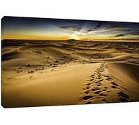 MOOL Large 32inch by 22inch Morocco Desert Canvas Wall Art Print Hand Stretched on a Wooden Frame with Giclee Waterproof Varnish Finish Ready to Hang, Cotton, Multi/Colour, 55.8x81.2x2 cm