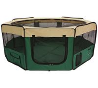 Mool Portable Fabric Pet Play Pen with Removable Safety Cover, Extra Large, Green