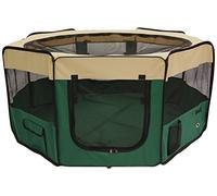 Mool Portable Fabric Pet Play Pen with Removable Safety Cover, Medium, Green