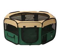 Mool Portable Fabric Pet Play Pen with Removable Safety Cover, Small, Green