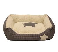 Mool Rectangular Cushioned Dog Bed, Width: 70 cm (28 inches), White /Black