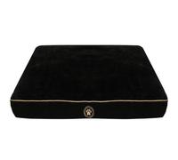 Mool Rectangular Flat Cushioned Dog Bed, Width: 90 cm (35 inches), Black