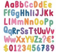 Mooliwe 134 Pcs 5 Inch Bulletin Board Letters for Classroom Alphabet Numbers Combo Set Cutouts Letter for Bulletin Board Display Chalkboard School Decor (Colorful,Crafty and Cool)
