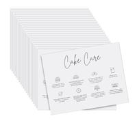 Mooliwe 200 Pcs Cake Care Instruction Card Small Business Cards for Shop Boxes Professional Boards Baking Supplies Kit Set, How to Carry and Store Your Cake Instruction(Vivid)