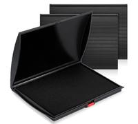 Mooliwe 3 Pcs 5 x 7 Inch Classic Ink Pad Black Ink Pad Stamp Ink Pad for Office, Home