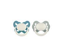 Mooma Clown & Butterfly Soothers 6-18 months Pack of 2 - River Green & Ball Blue