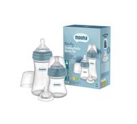 Mooma Kindy Feeding Bottle Starter Set - Baby Bottle Set from Birth, Anti-Colic Feeding Bottles 150ml & 250ml, Multiple Flow Teats, BPA Free, Ball Blue