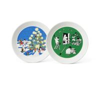 Moomin Arabia Drawing & Christmas Moomin plate 2 pieces Ø19 cm