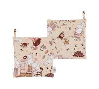 Moomin Arabia Hemmaglädje Moomin pot holders 2-pack 22x22 cm