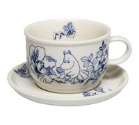 Moomin Arabia - Moomin Mug With Saucer Haru - White