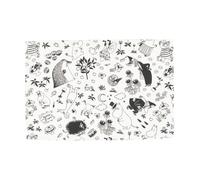Arabia - Moomin Table Mat, Black/Off-white - Black
