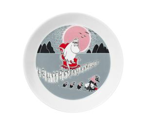Moomin Arabia - Moomin Plate Ø19 cm, Moomin on Adventure - The move - White