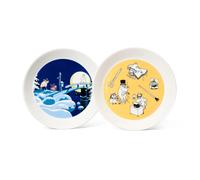 Arabia Moomin plate set Office & Winternight Ø19 cm