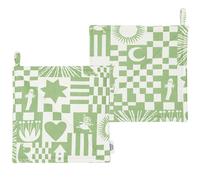 Moomin Arabia - Moomin Pot Holder Party 2-pack, Green - Green