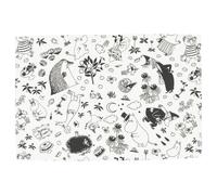 Moomin Arabia - Moomin Table Mat, Black/Off-white - Black