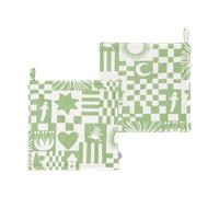 Moomin Arabia Party Moomin pot holder 22x22 cm 2-pack Green