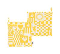 Moomin Arabia Party Moomin pot holder 22x22 cm 2-pack Yellow