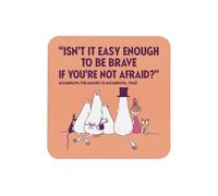 Moomin Be Brave The Memoires Of Moominpappa Quote Wooden Single Coaster