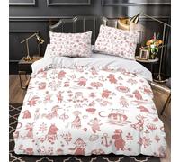 Moomin characters 3D Printed 3 PCS Comforter Cover Scandinavian cartoon style Duvet Cover Set Allergy Free Dust Mite Proof Microfiber Zipper Closure for Kids Teens Men Women Single（140x200cm）