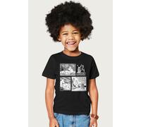 Moomin Love Comic troll Saves Snorkmaiden T-Shirt in Black | Size: 12-13 Years Moomin Black 12-13 Years