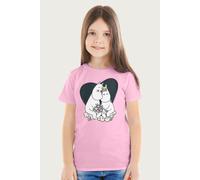 Moomin Love troll & Snorkmaiden Together Heart T-Shirt in Light Pink | Size: 3-4 Years Moomin Light Pink 3-4 Years