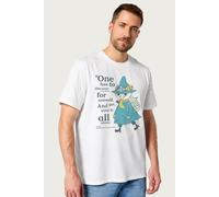 Moomin Men's Discover land Midwinter Snufkin Quote T-Shirt in White | Size: Medium Moomin White M