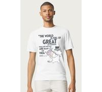 Moomin Men's For Those Who Are Ready pappa At Sea Quote T-Shirt in White | Size: Medium Moomin White M