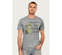 Moomin Men's Know Your Own Mind summer Madness Snufkin Quote T-Shirt in Mid Grey | Size: Medium Moomin Mid Grey M