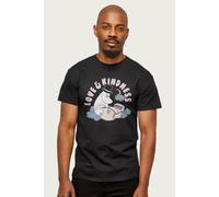 Moomin Men's Love & Kindness pappa With Baby T-Shirt in Black | Size: Medium Moomin Black M
