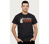 Moomin Men's pappa Drinking Philosophical Thinker T-Shirt in Black | Size: Small Moomin Black S