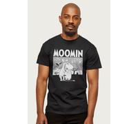 Moomin Men's troll & Sniff Spooky Comic Strip T-Shirt in Black | Size: XL Moomin Black XL