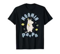 Moomin Moominpappa With Flowers Light Outline T-Shirt