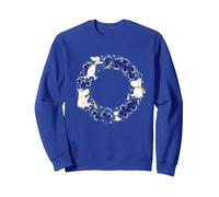 Moomin Moomintroll Snorkmaiden & Co Winter Wreath Sweatshirt, Adult Unisex, Royal Blue, X-Large