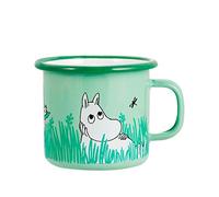 Moomin Mug Boys, Green, Enamel Mug, 250ml, with Moomin, Snufkin & Sniff