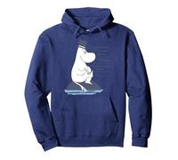 Moomin Really Big Things Moominpappa At Sea Quote Pullover Hoodie, Adult Unisex, Navy Blue, XX-Large