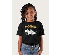 Moomin Running troll & Snorkmaiden T-Shirt in Black | Size: 12-13 Years Moomin Black 12-13 Years
