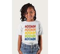 Moomin Text Cascade T-Shirt in White | Size: 12-13 Years Moomin White 12-13 Years