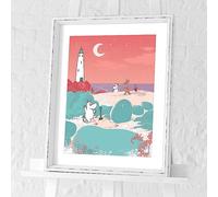 Moomin The Great Treasure Hunt Pop 7 Framed Print White