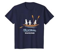 Moomin The Hattifatteners Rowing Kids T-Shirt, Youth, Navy Blue, X-Small