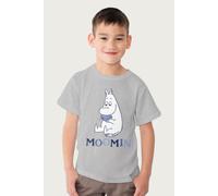 Moomin troll Drinking T-Shirt in Mid Grey | Size: 12-13 Years Moomin Mid Grey 12-13 Years
