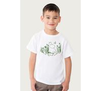 Moomin troll Relaxing In The Garden T-Shirt in White | Size: 7-8 Years Moomin White 7-8 Years
